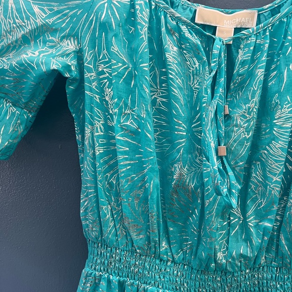 Michael kors dress turquoise off shoulder - Picture 4 of 13